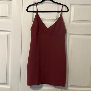 Aritzia Wilfred Burgundy Slip Dress